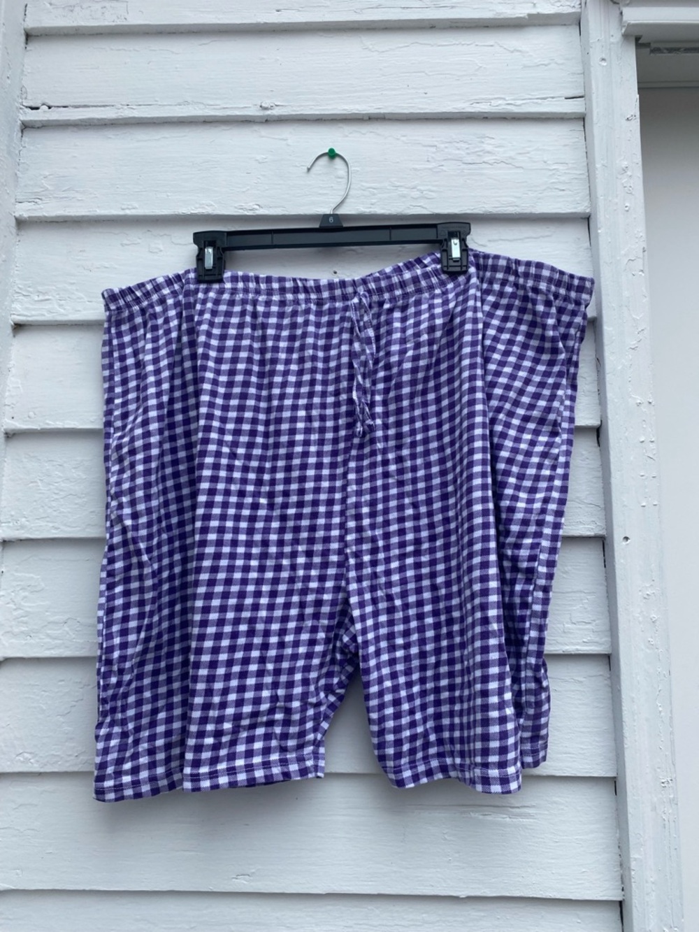 Purple Gingham Women’s Lounge Pajama Shorts